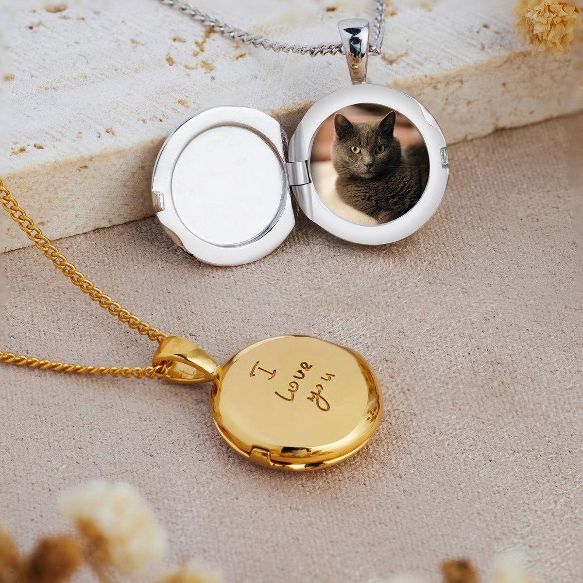 Personalized Round Locket Necklace