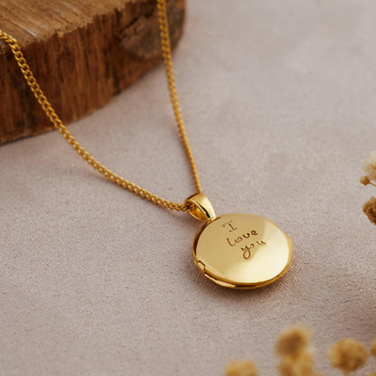 Personalized Round Locket Necklace