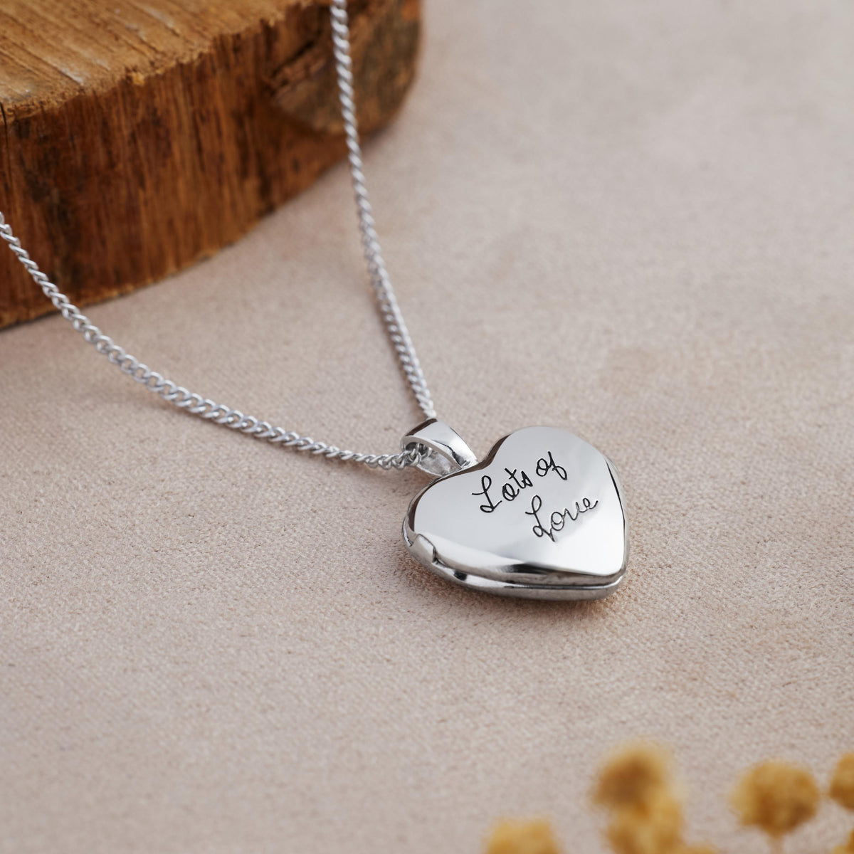 Personalized Heart Locket Necklace