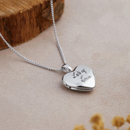 Personalized Heart Locket Necklace