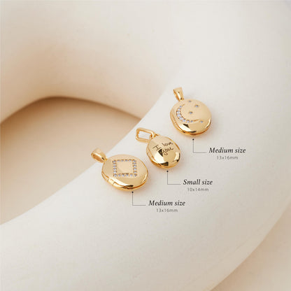 Small Oval Photo Locket Necklace
