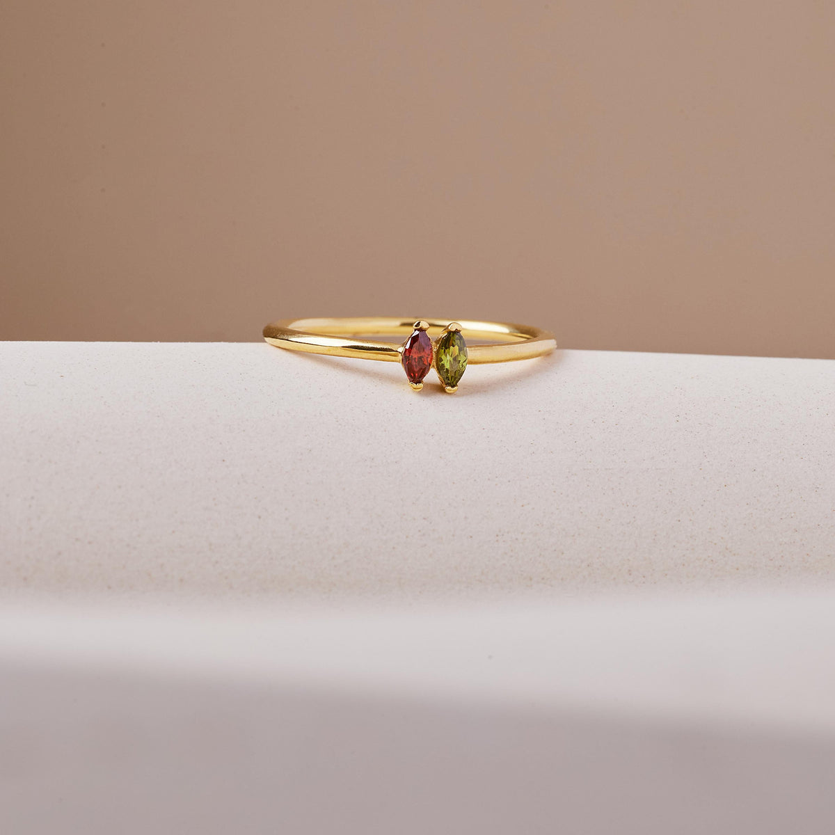 Custom Baguette Birthstone Ring