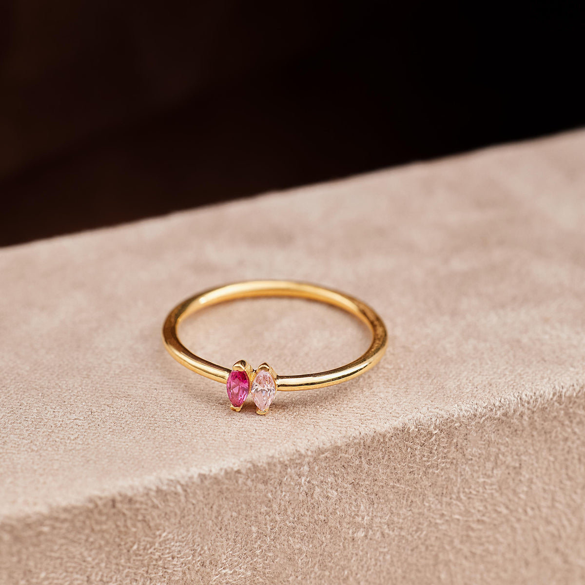 Custom Baguette Birthstone Ring