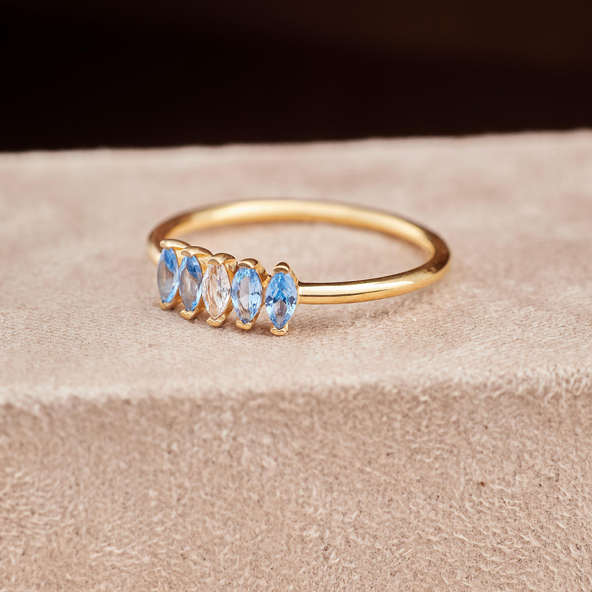Custom Baguette Birthstone Ring