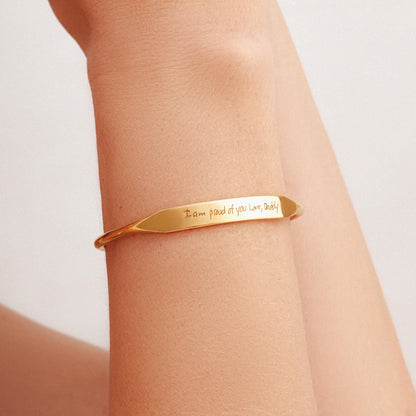 Personalized Bar Cuff Bracelet