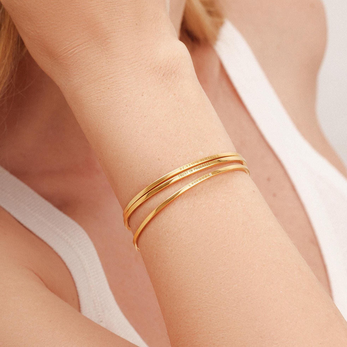 Personalized Slim Cuff Bracelet