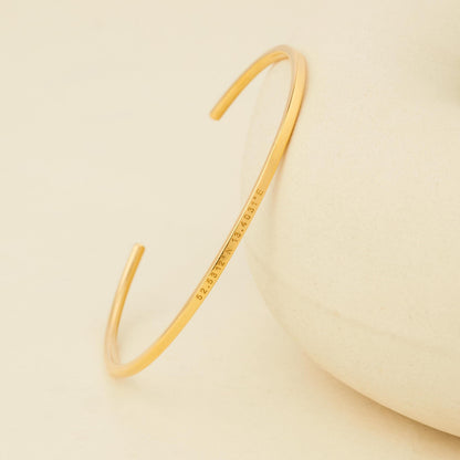 Personalized Slim Cuff Bracelet