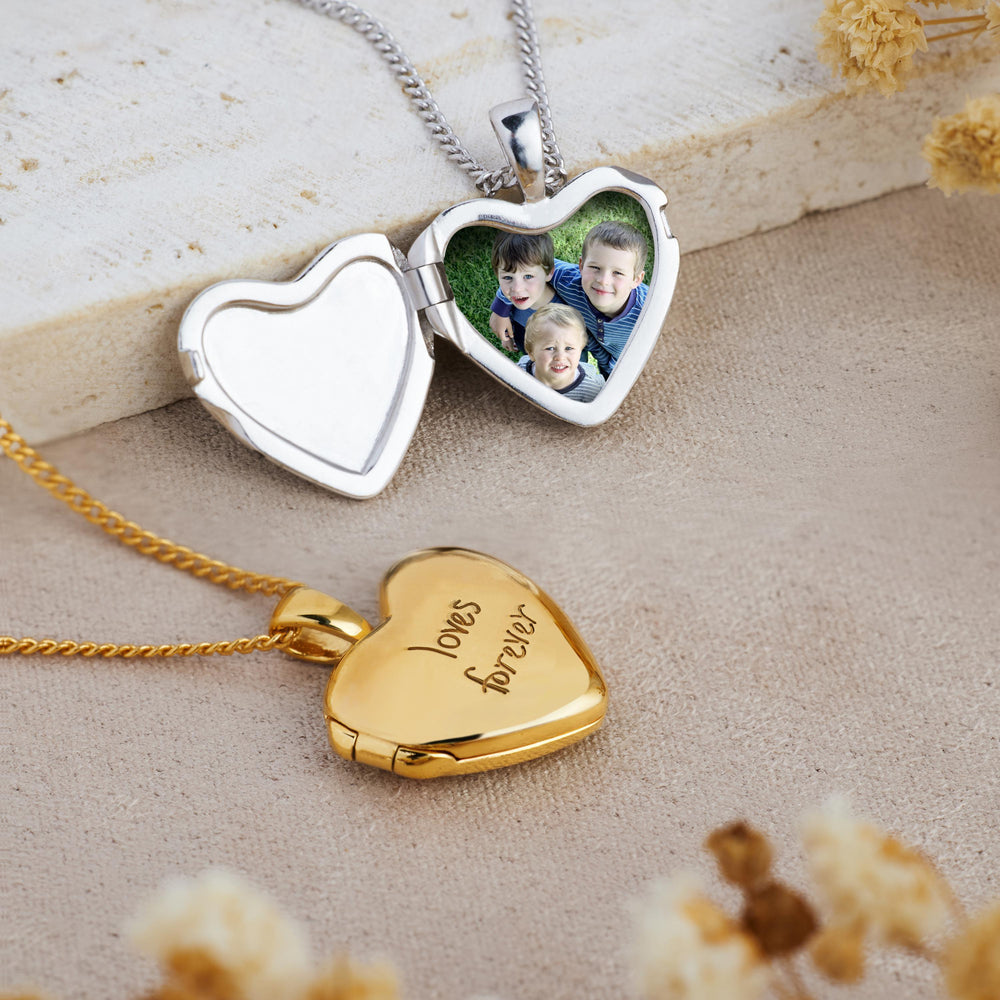 Personalized Heart Locket Necklace