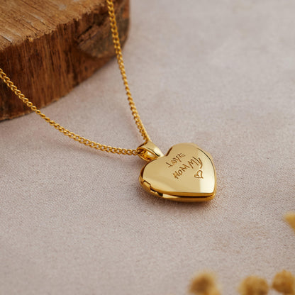 Personalized Heart Locket Necklace
