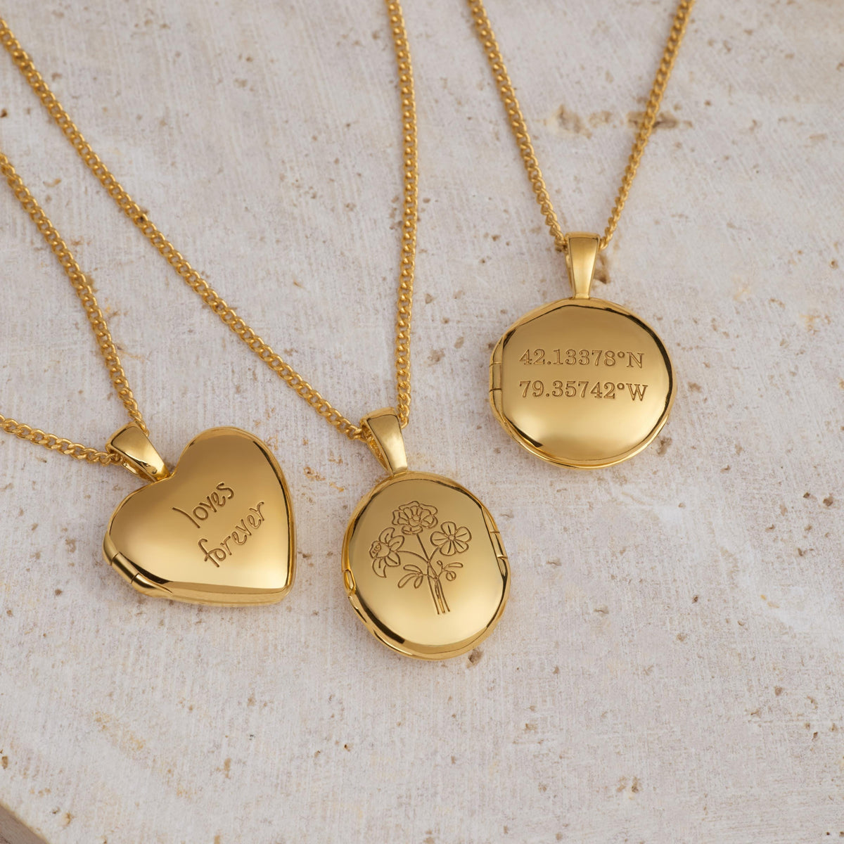 Personalized Heart Locket Necklace