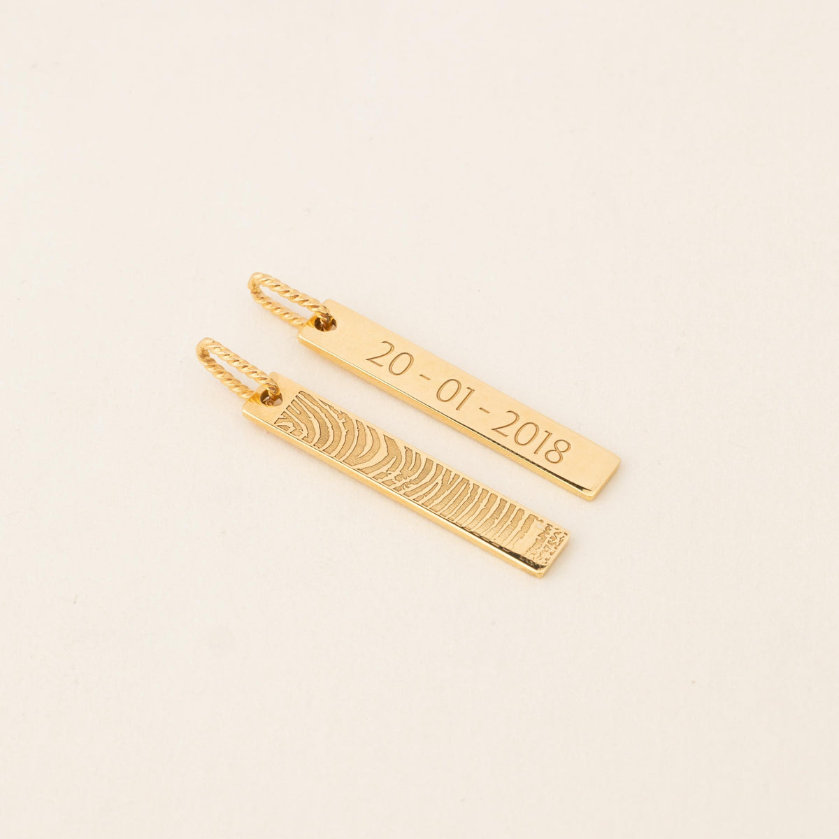 Tiny Square Initial Necklace