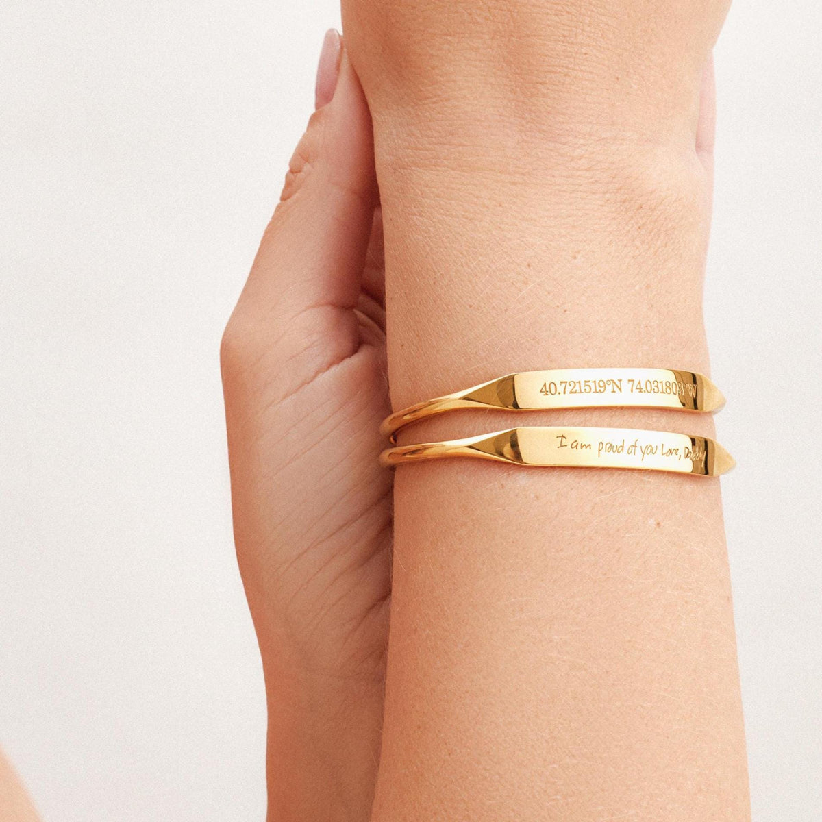 Personalized Bar Cuff Bracelet