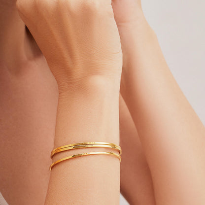 Personalized Slim Cuff Bracelet