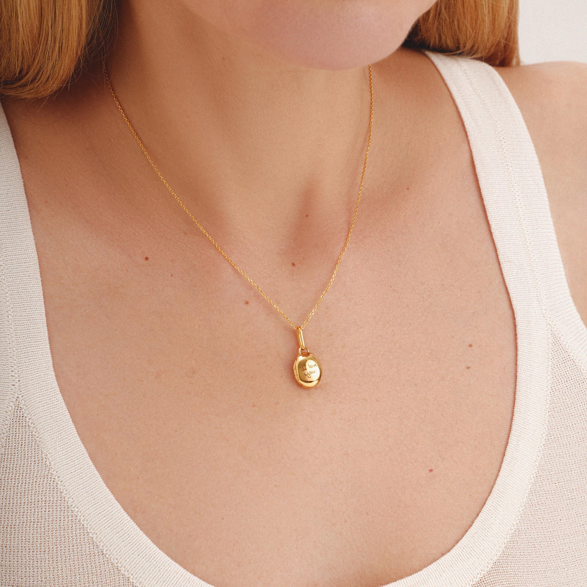 Personalized Small Oval Locket Necklace