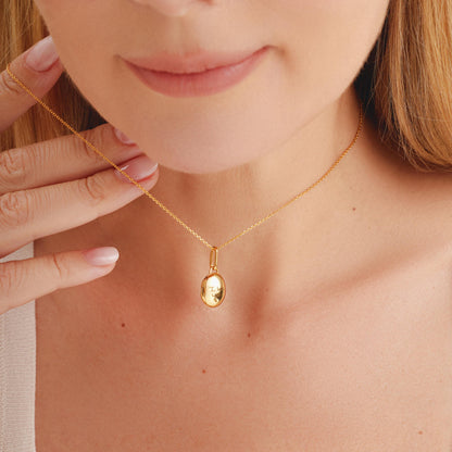 Personalized Small Oval Locket Necklace