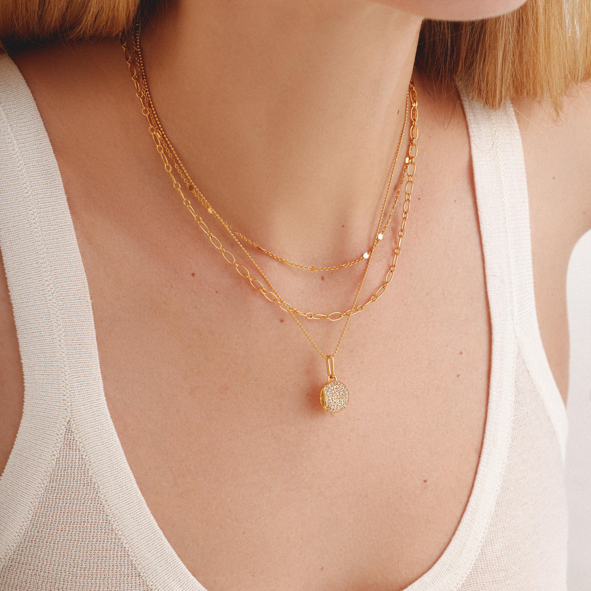 Elongated Oval Link Chain Necklace