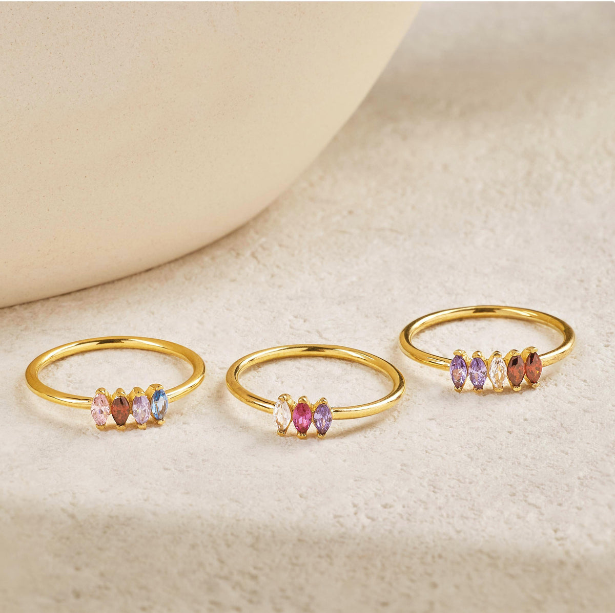 Custom Baguette Birthstone Ring