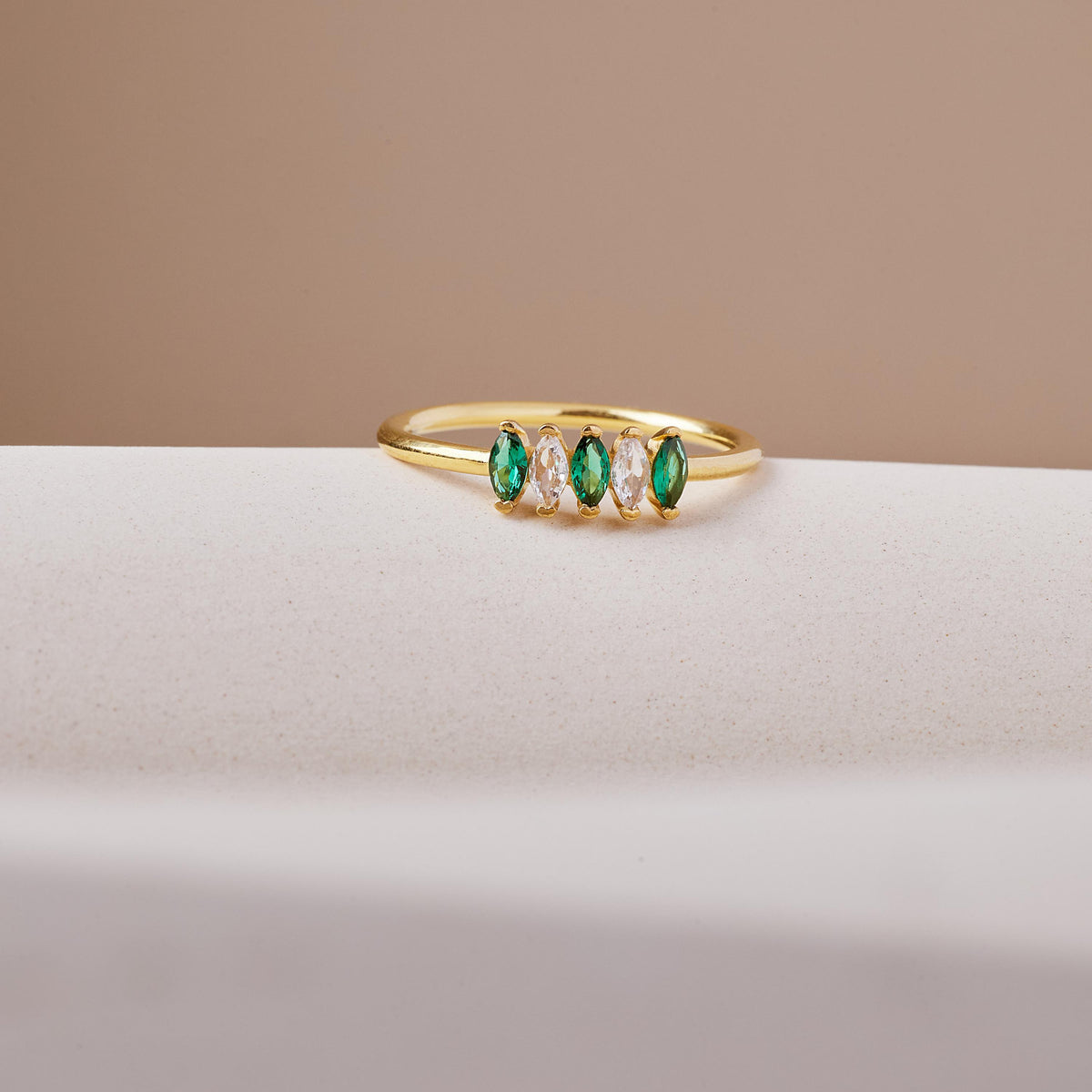 Custom Baguette Birthstone Ring