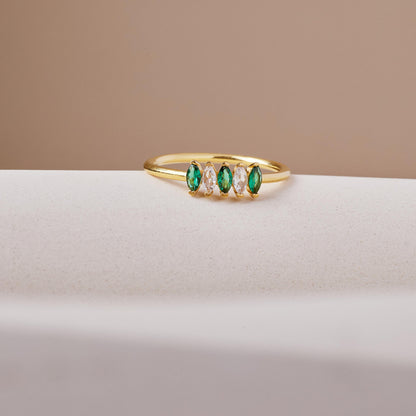 Custom Baguette Birthstone Ring