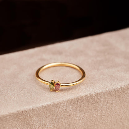 Custom Baguette Birthstone Ring