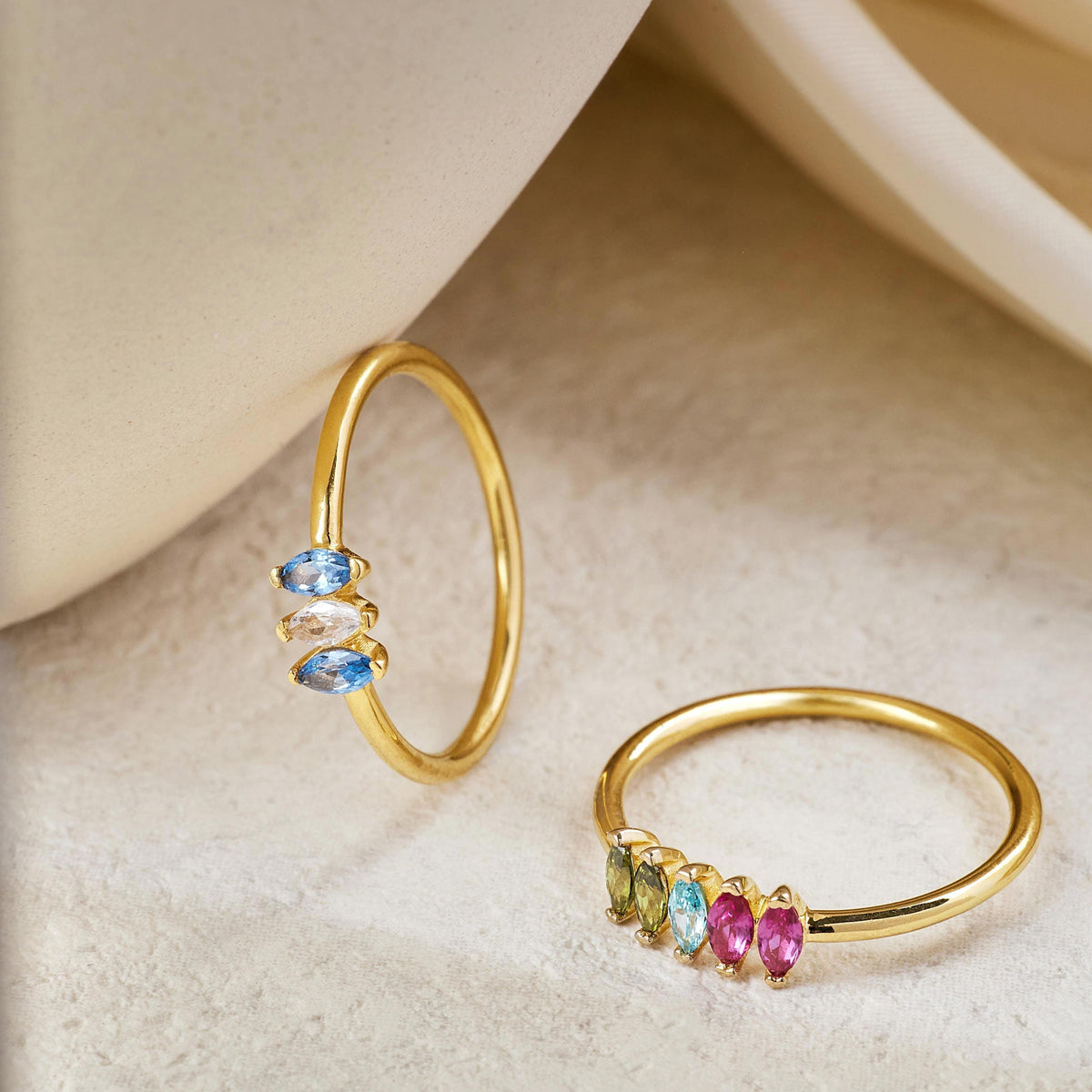 Custom Baguette Birthstone Ring