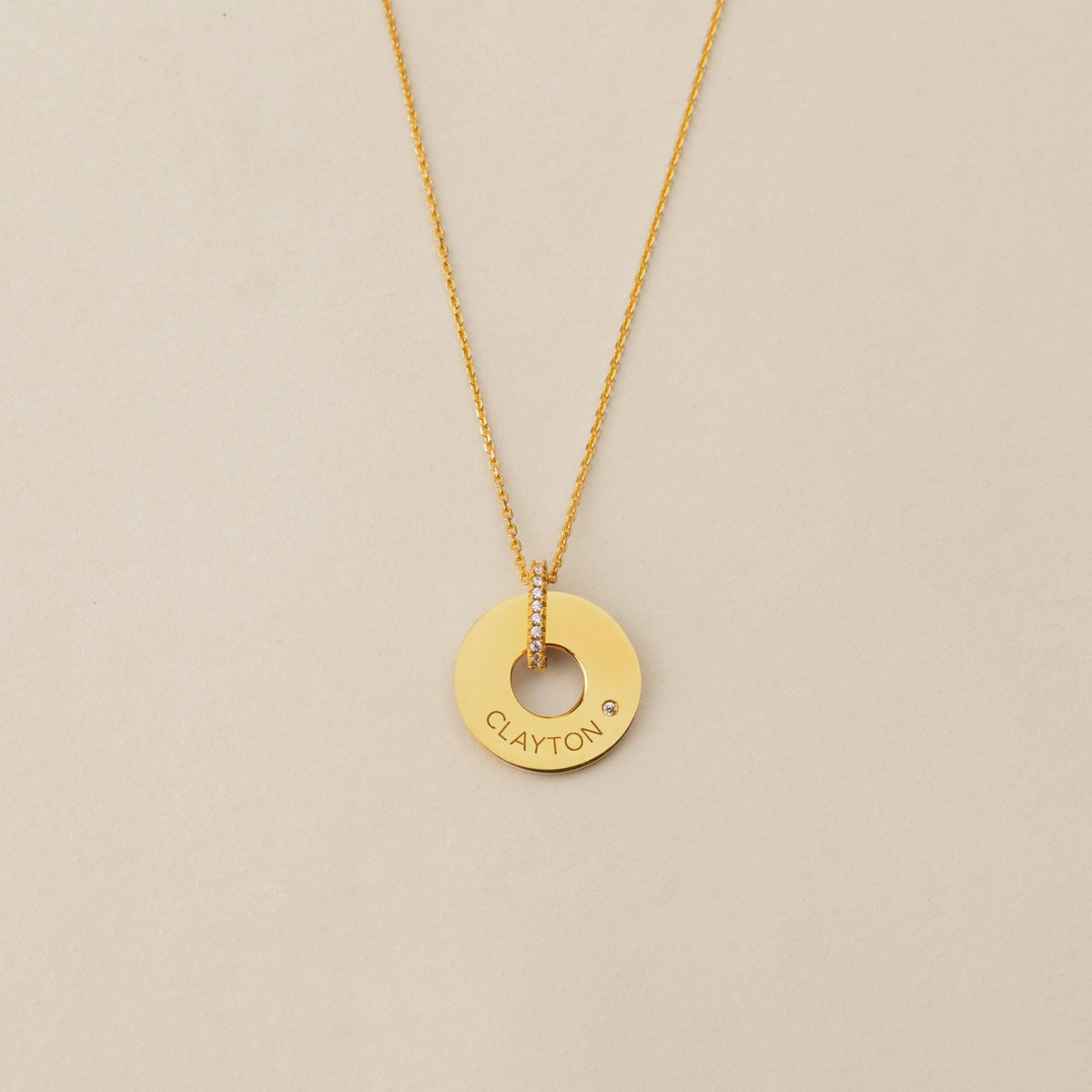 Custom Engraved Disc Necklace