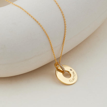 Custom Engraved Disc Necklace