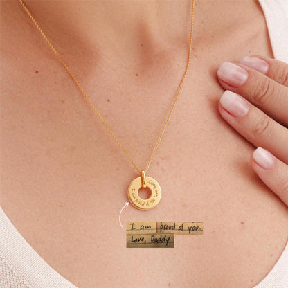 Custom Engraved Disc Necklace