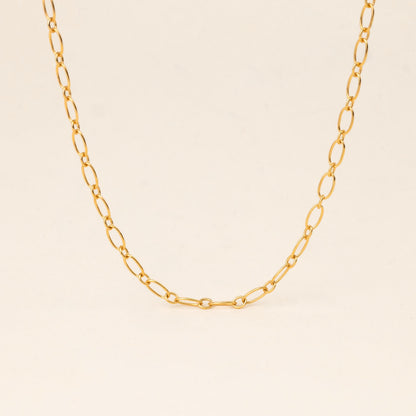 Elongated Oval Link Chain Necklace
