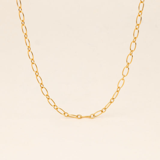 Elongated Oval Link Chain Necklace
