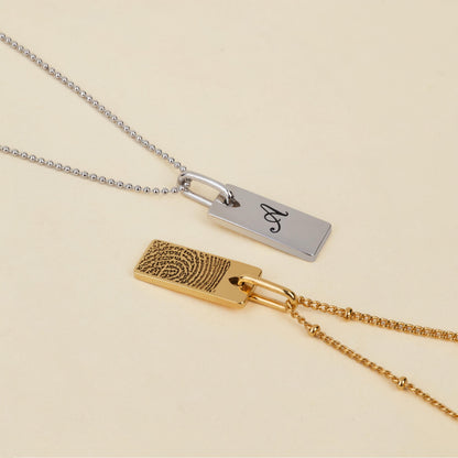 Personalized Bar Pendant