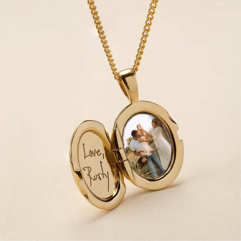 Personalized Oval Locket Necklace