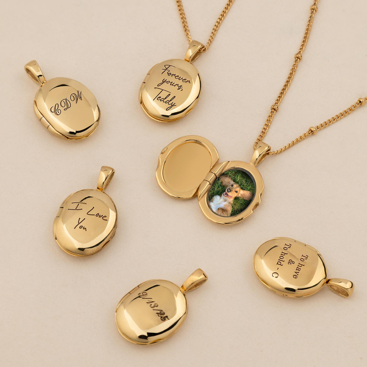 Personalized Oval Locket Necklace