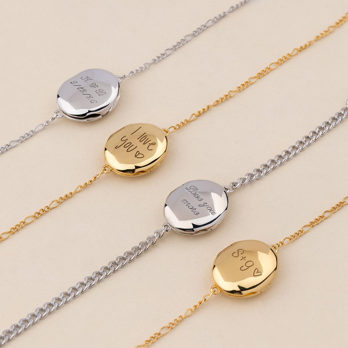 Heart Photo Locket Bracelet with Birthstone