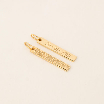 Personalized Handwriting Bar Necklace