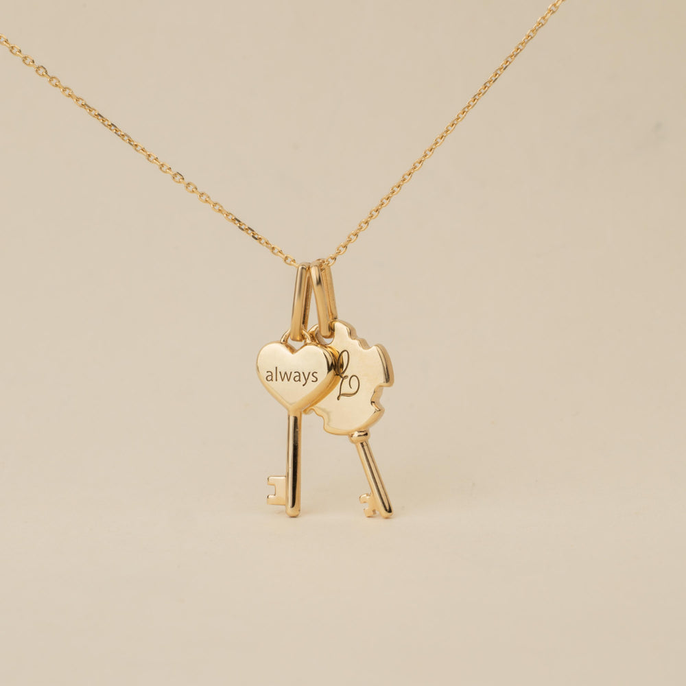 Mother Daughter Key Necklace