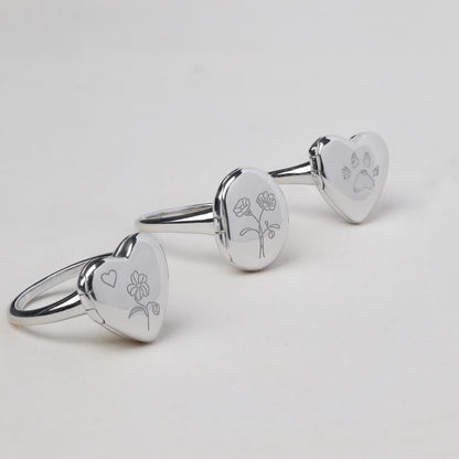 Pet Memorial Locket Ring
