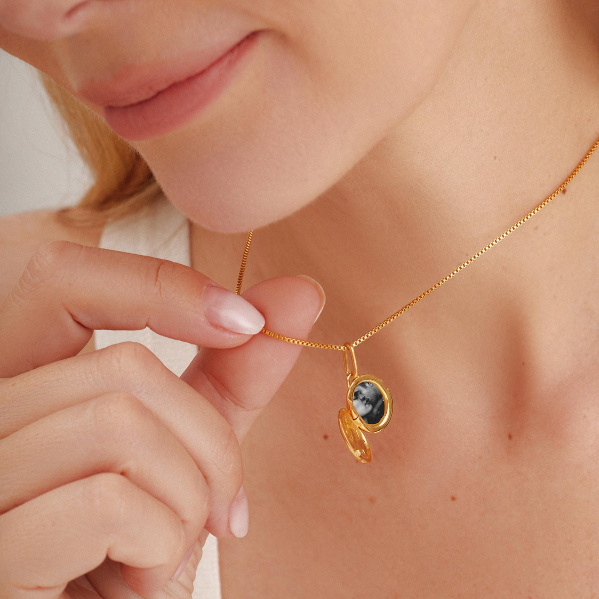 Love Oval Locket Necklace