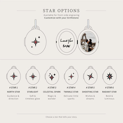 Personalized Star Locket Necklace