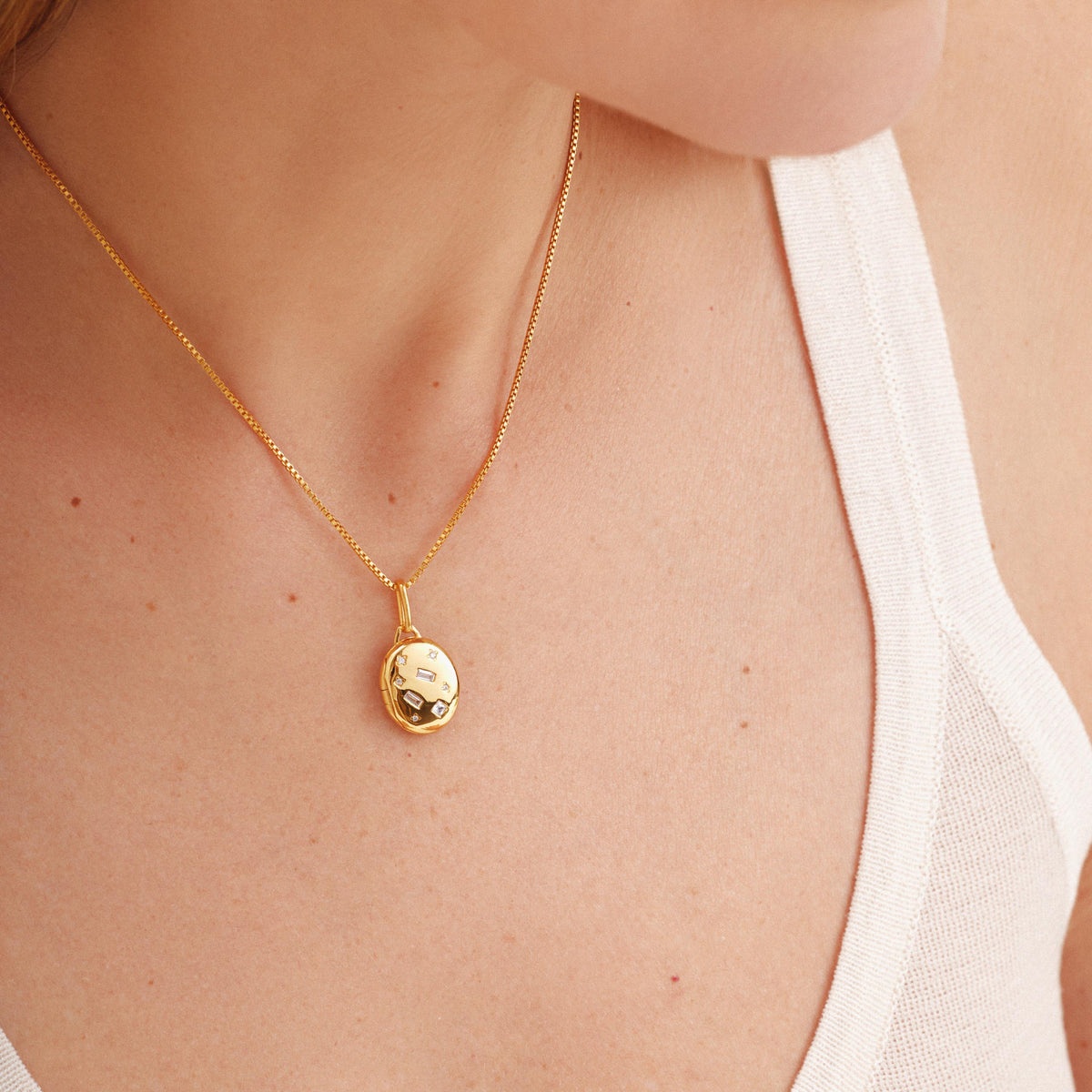 Stardust Locket Necklace