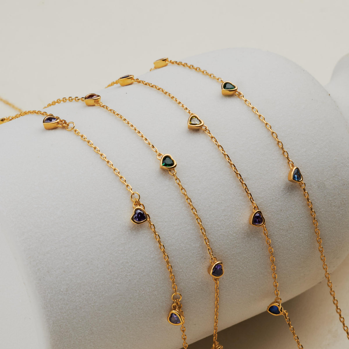 Personalized Birthstone Heart Necklace