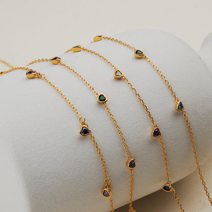 Personalized Birthstone Heart Necklace