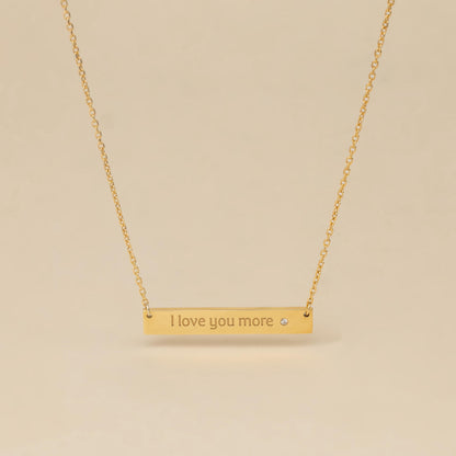 Personalized Handwriting Bar Necklace