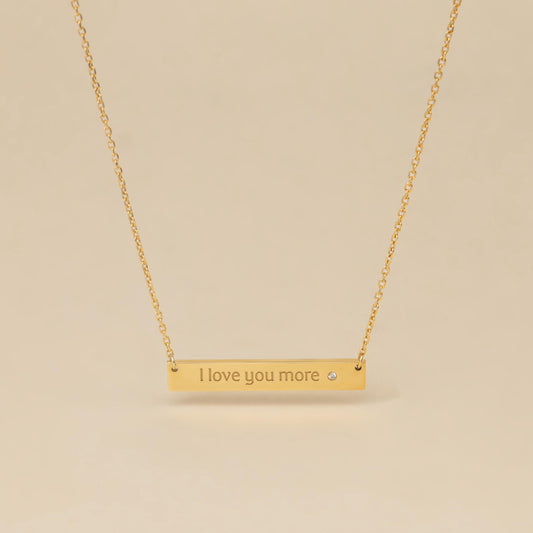 Personalized Handwriting Bar Necklace