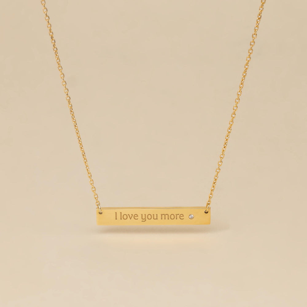 Custom Handwriting Bar Necklace