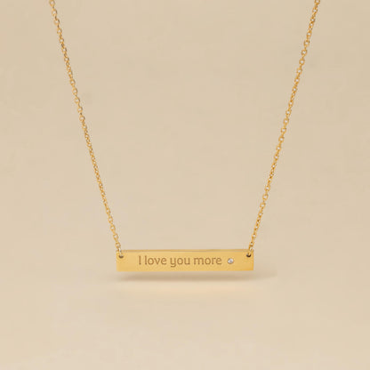 Custom Handwriting Bar Necklace