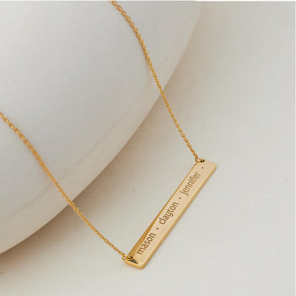 Custom Handwriting Bar Necklace