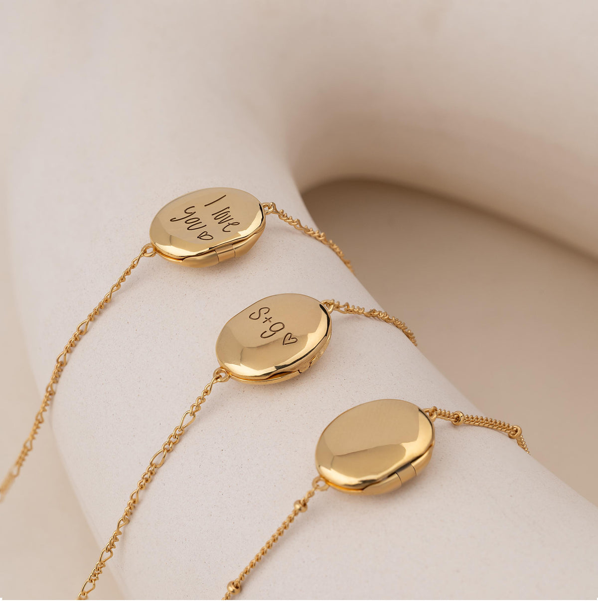 Personalized Oval Locket Bracelet