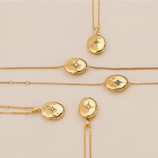 Personalized Star Locket Necklace