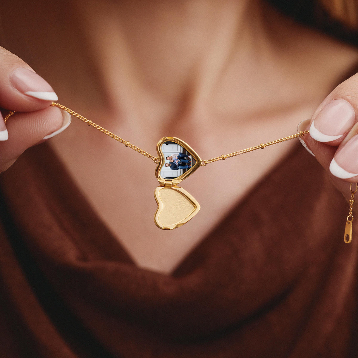 Heart Photo Locket Bracelet with Birthstone
